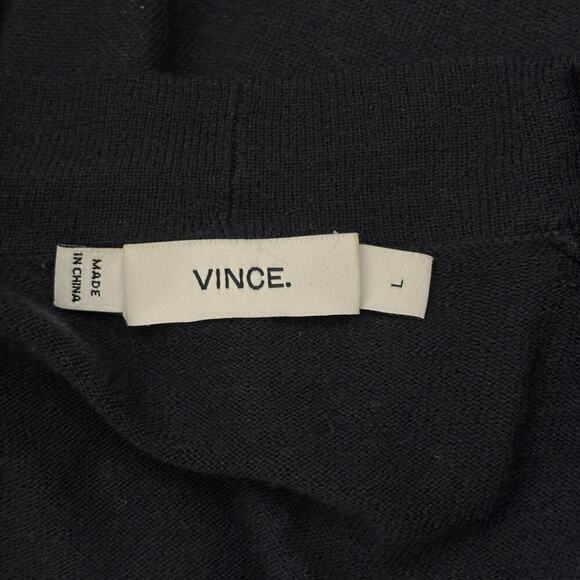 Vince Drape Merino Wool Open Cardigan Navy Blue Size Large - Picture 5 of 8